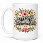 Personalized Mama’s Wildflowers Mug, Custom Kids Names Coffee Cup, Floral Mom Mug, Mother’s Day Gift for Mom - Thumbnail Image 6