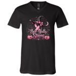 Boo-tifully Strong Breast Cancer Halloween Shirt, Pink Ribbon Witch T-Shirt, Breast Cancer Awareness Halloween Tee, Black, V-Neck T-Shirt Boo-tifully Strong Breast Cancer Halloween Shirt, Pink Ribbon Witch T-Shirt, Breast Cancer Awareness Halloween Tee, Black, V-Neck T-Shirt