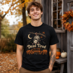 Dead Tired But Still Spooky Opossum Shirt, Funny Possum Halloween T-Shirt, Vintage Spooky Animal Halloween Tee - Thumbnail Image 5