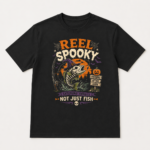 Reel Spooky Halloween Fishing Shirt, Funny Skeleton Fish T-Shirt, Spooky Fisherman Halloween Gift - Thumbnail Image 7