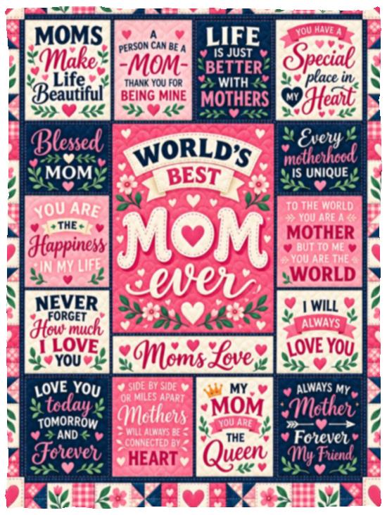 World’s Best Mom Blanket, Mother’s Day Gift for Mom, Mom Quote Blanket, Sentimental Mother Gift from Daughter Son, White, Cozy Plush Fleece Blanket - 30x40 World’s Best Mom Blanket, Mother’s Day Gift for Mom, Mom Quote Blanket, Sentimental Mother Gift from Daughter Son, White, Cozy Plush Fleece Blanket - 30x40