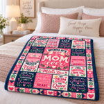 World’s Best Mom Blanket, Mother’s Day Gift for Mom, Mom Quote Blanket, Sentimental Mother Gift from Daughter Son - Thumbnail Image 6