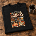 Funny I Support LGBTQ Shirt, Liquor Guns Beer Adult Humor T-Shirt, Sarcastic Drinking Gift - Thumbnail Image 2