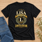 Personalized Name T-Shirt, I May Not Be Perfect But I Am Limited Edition, Custom Initial Front Print Birthday Gift - Thumbnail Image 5