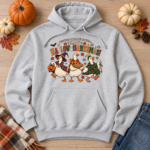 Happy Hallowthanksmas Goose Hoodie -  Long Sleeve Sweatshirt, Funny Holiday Gift - Thumbnail Image 6
