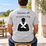 Sometimes All We Need Is a Hug T-Shirt, Funny Adult Humor Graphic Tee, Cheeky Back Print Novelty Shirt - Thumbnail Image 2