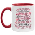 Accent Mug, White/Red, 11 oz. Accent Mug