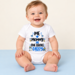 Me Plus Mommy Equals One Broke Daddy Baby Bodysuit, Funny Baby Boy Outfit, New Dad Gift, Father’s Day Infant Romper - Thumbnail Image 4