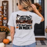 Only Thing Scarier Than Halloween Is My Past Choices In Men Shirt, Funny Women Halloween T-Shirt - Thumbnail Image 6