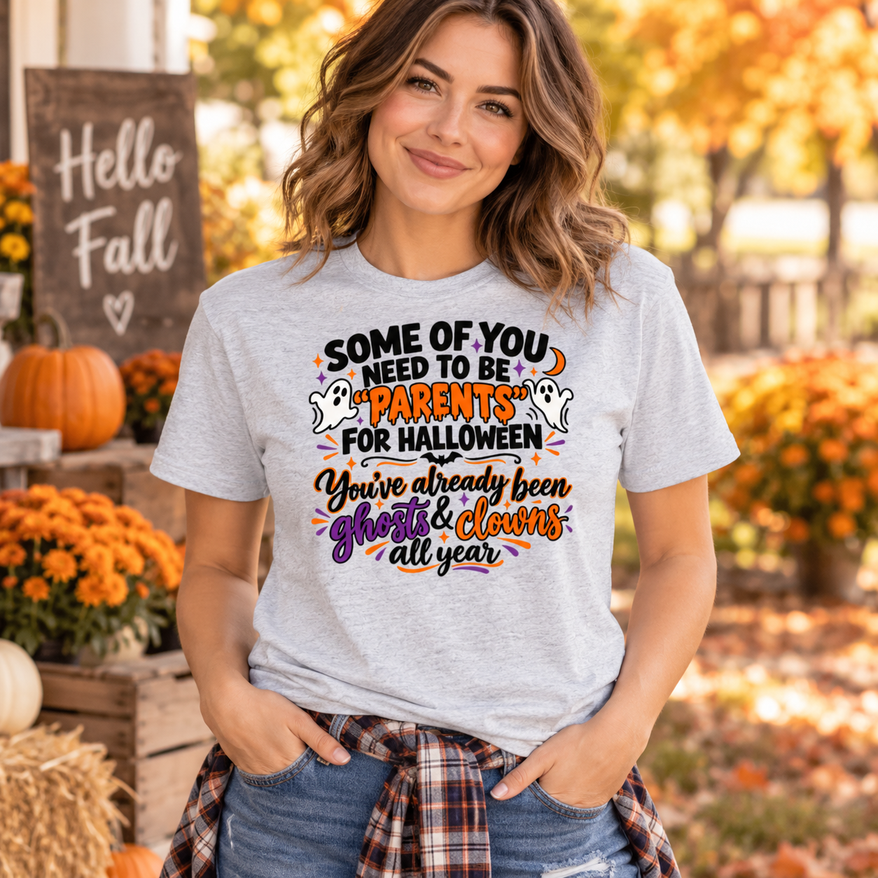Some Of You Need To Be Parents For Halloween Shirt, Funny Ghosts and Clowns Halloween T-Shirt - Image 6