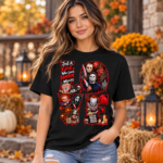 Horror Movie Lover Shirt, Just a Girl Who Loves Horror Movies, Scary Movie LOVE Halloween T-Shirt, Spooky Season Shirt - Thumbnail Image 7