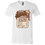 Personalized Coffee Order Shirt – Custom Name Iced Coffee Lover T-Shirt, Funny Latte Gift for Her, White, V-Neck T-Shirt