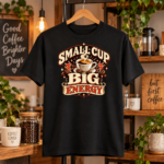 Small Cup Big Energy Shirt – Funny Espresso Coffee T-Shirt, Caffeine Lover Gift - Thumbnail Image 5