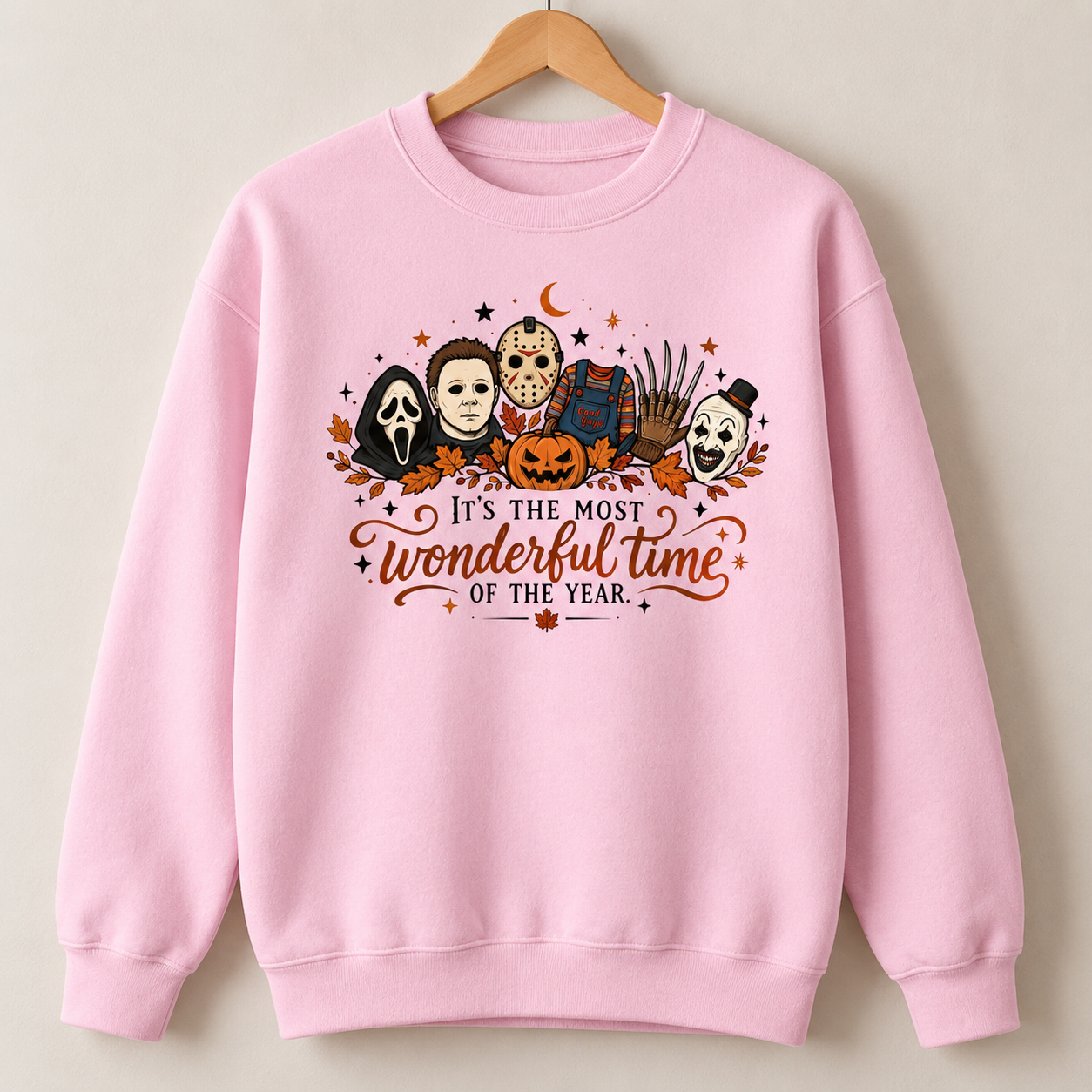 Horror Halloween Sweatshirt – It’s The Most Wonderful Time of the Year Hoodie, Spooky Season Long Sleeve - Image 5