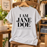 I Am Jane Doe Shirt, Stand With Survivors T-Shirt, Minimal Survivor Support Tee, Jane Doe Solidarity Shirt - Thumbnail Image 3