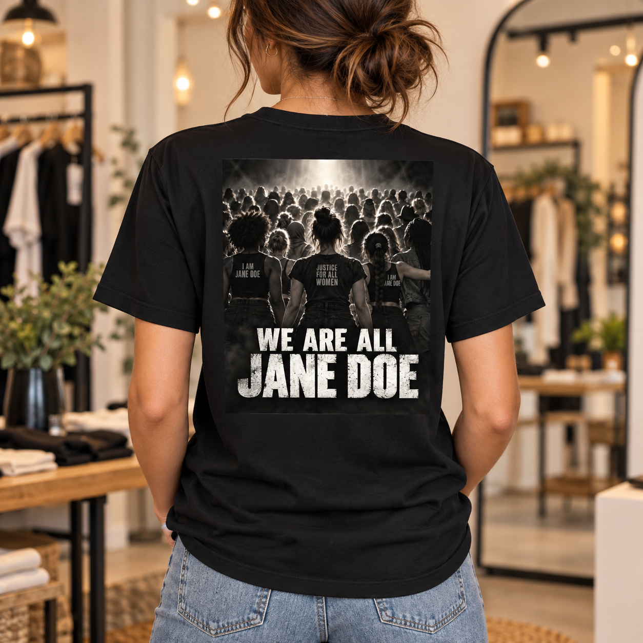 We Are All Jane Doe Back Print T-Shirt, Women Solidarity Shirt, Survivor Support Tee, Stand With Her Graphic Shirt - Image 6