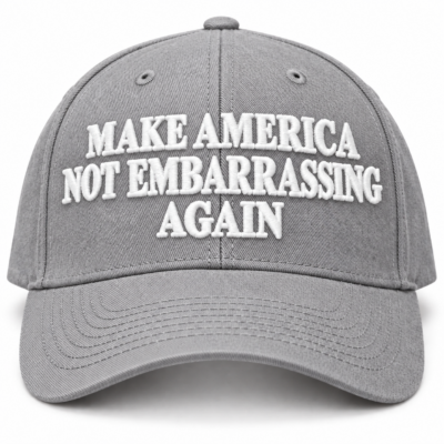 Alternative view of Make America Not Embarrassing Again Hat, Political Statement Embroidered Twill Cap, Anti Trump Humor Baseball Hat