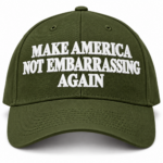 Make America Not Embarrassing Again Hat, Political Statement Embroidered Twill Cap, Anti Trump Humor Baseball Hat - Thumbnail Image 3