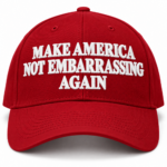 Make America Not Embarrassing Again Hat, Political Statement Embroidered Twill Cap, Anti Trump Humor Baseball Hat - Thumbnail Image 5