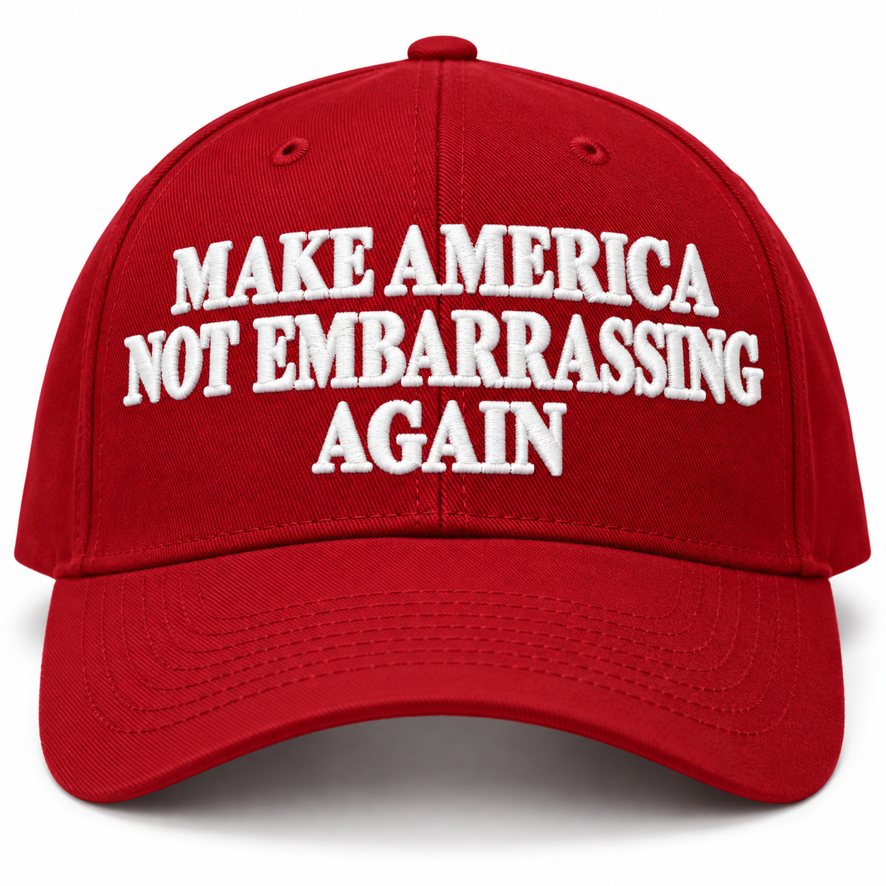Make America Not Embarrassing Again Hat, Political Statement Embroidered Twill Cap, Anti Trump Humor Baseball Hat - Image 5