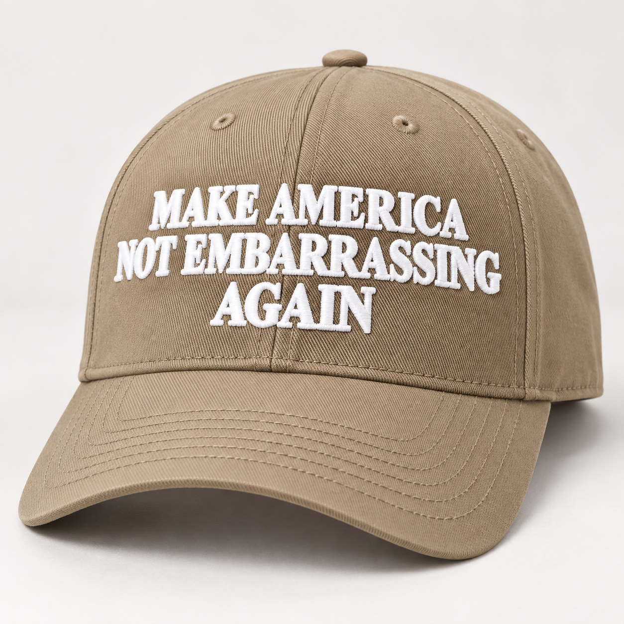 Make America Not Embarrassing Again Hat, Political Statement Embroidered Twill Cap, Anti Trump Humor Baseball Hat - Image 7