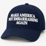 Make America Not Embarrassing Again Hat, Political Statement Embroidered Twill Cap, Anti Trump Humor Baseball Hat - Thumbnail Image 8