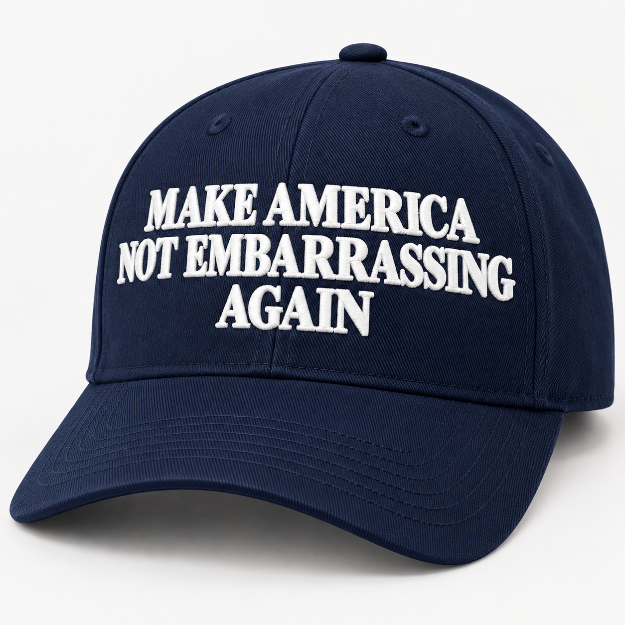 Make America Not Embarrassing Again Hat, Political Statement Embroidered Twill Cap, Anti Trump Humor Baseball Hat - Image 8