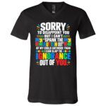 3, Black, V-Neck T-Shirt