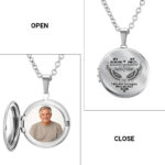 Personalized Husband Memorial Locket Necklace – Custom Photo My Husband My Angel Necklace, Angel Wings Remembrance Gift - Thumbnail Image 4
