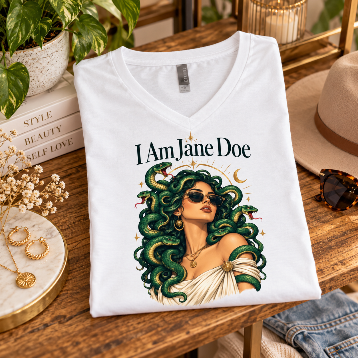 I Am Jane Doe Medusa Shirt, Survivor Solidarity T-Shirt, Women Empowerment Snake Graphic Tee, Stand With Survivors Shirt - Image 5
