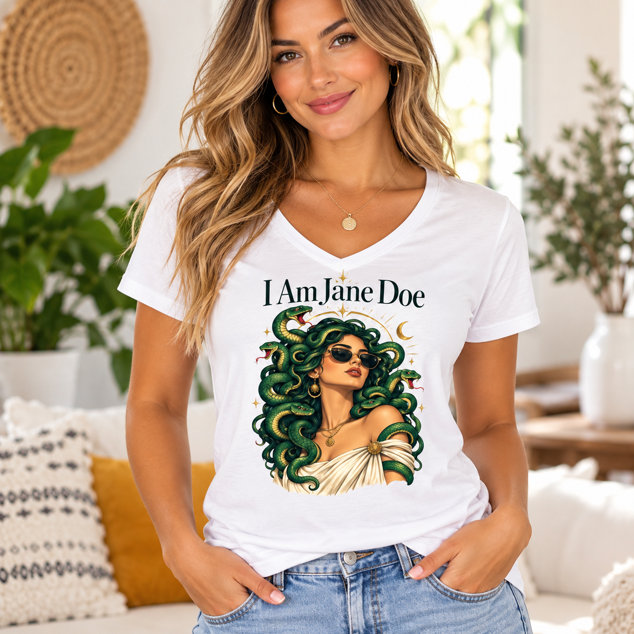I Am Jane Doe Medusa Shirt, Survivor Solidarity T-Shirt, Women Empowerment Snake Graphic Tee, Stand With Survivors Shirt - Image 6