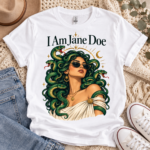 I Am Jane Doe Medusa Shirt, Survivor Solidarity T-Shirt, Women Empowerment Snake Graphic Tee, Stand With Survivors Shirt - Thumbnail Image 3