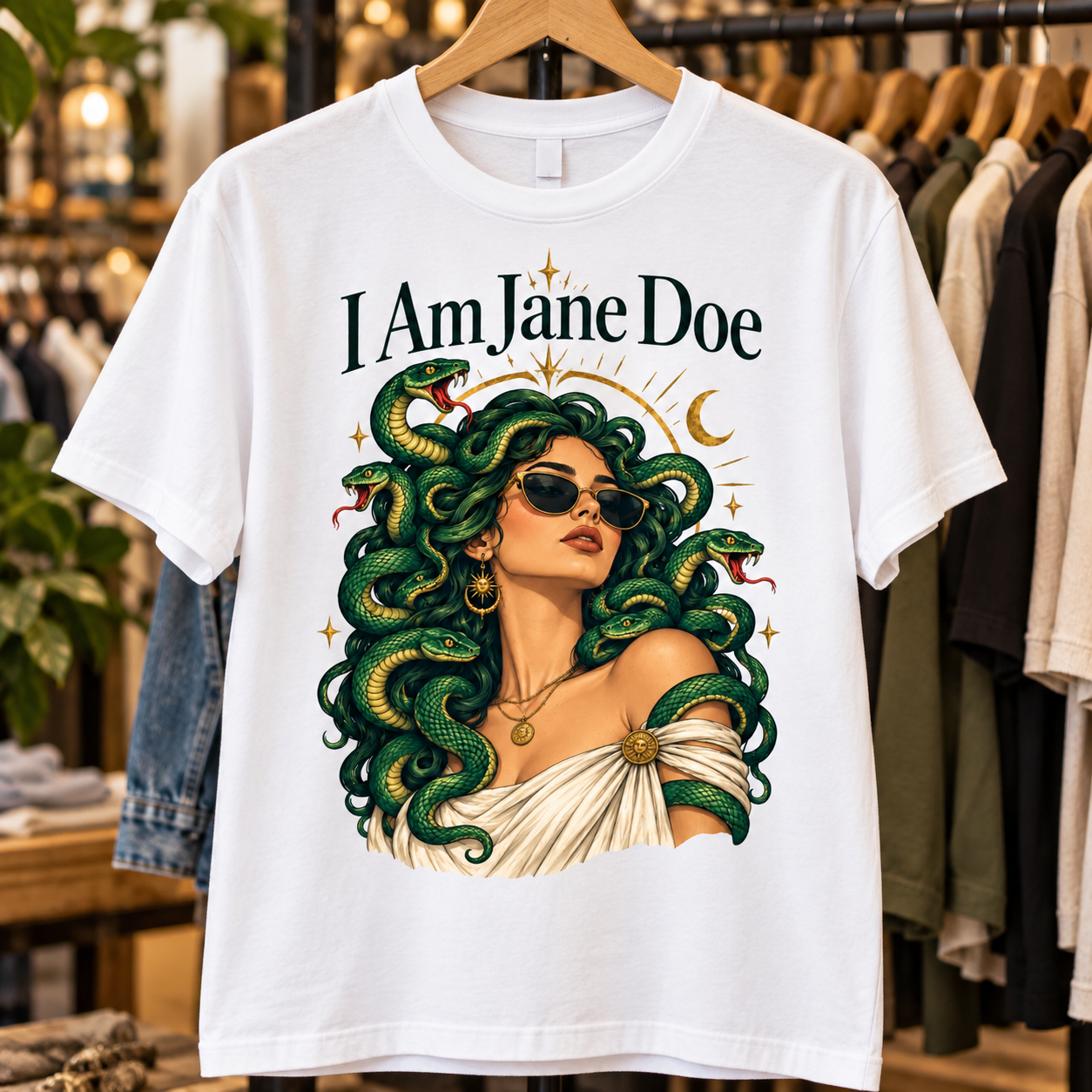 I Am Jane Doe Medusa Shirt, Survivor Solidarity T-Shirt, Women Empowerment Snake Graphic Tee, Stand With Survivors Shirt - Image 4