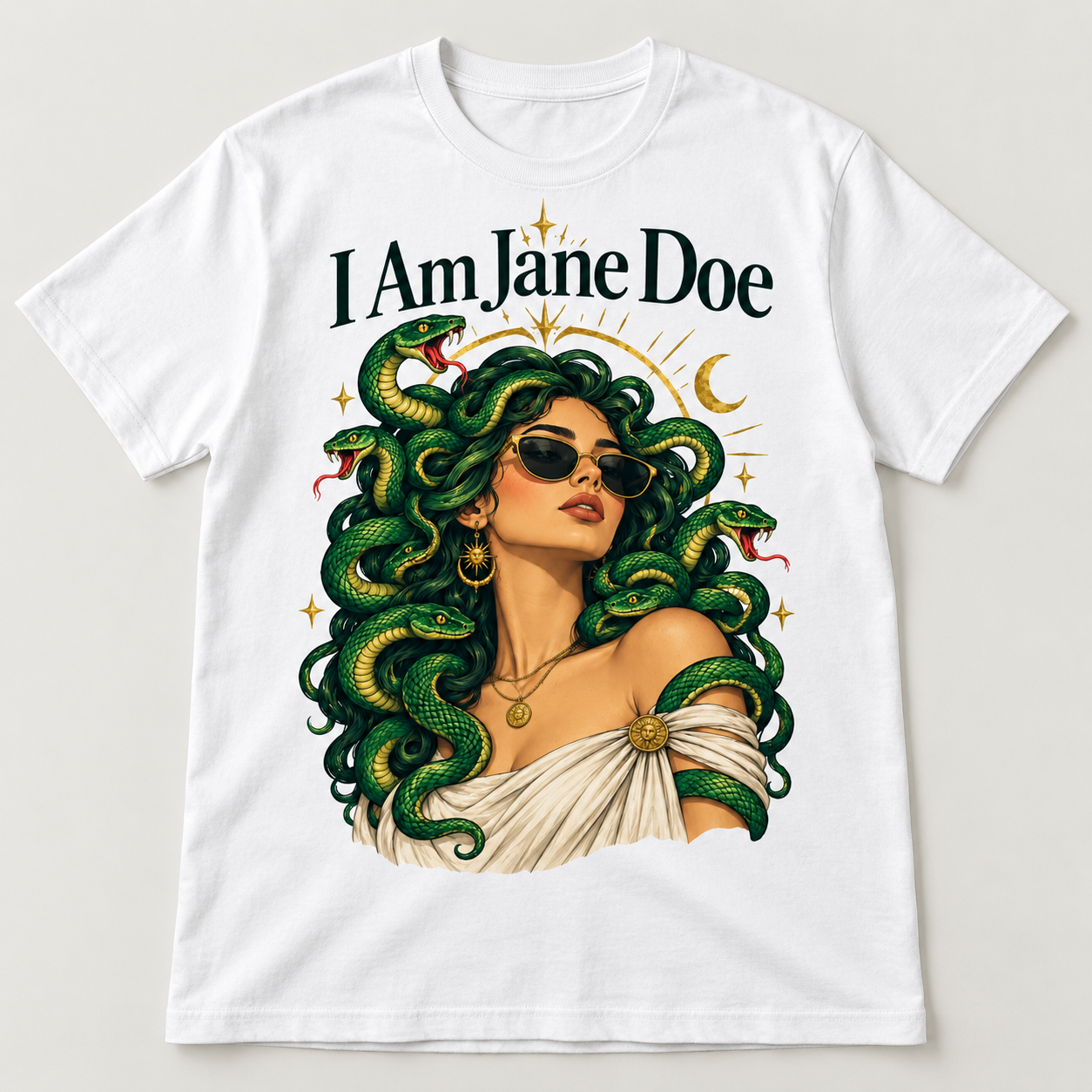 I Am Jane Doe Medusa Shirt, Survivor Solidarity T-Shirt, Women Empowerment Snake Graphic Tee, Stand With Survivors Shirt - Image 8
