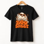 This Is Some Boo Sheet Ghost Shirt, Retro Halloween Checkerboard T-Shirt, Funny Sunglasses Ghost Tee - Thumbnail Image 3