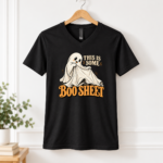 This Is Some Boo Sheet Shirt, Minimal Funny Ghost Halloween Tee, Vintage Retro Serif Spooky Season T-Shirt - Thumbnail Image 6