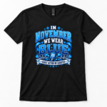 In November We Wear Blue Diabetes Awareness T-Shirt – Blue Ribbon Diabetes Shirt, November Awareness Tee - Thumbnail Image 7