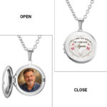 Personalized I Will Carry You With Me Memorial Locket Necklace, Angel Wings Butterfly Remembrance Jewelry, Until We Meet Again Sympathy Gift - Thumbnail Image 2