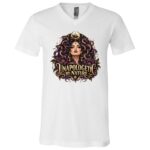 Unapologetic By Nature Medusa Shirt, Dark Feminine Feminist T-Shirt, Snake Goddess Graphic Tee, Women Empowerment Shirt, White, V-Neck T-Shirt