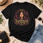 Unapologetic By Nature Medusa Shirt, Dark Feminine Feminist T-Shirt, Snake Goddess Graphic Tee, Women Empowerment Shirt - Thumbnail Image 7