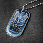 Personalized Christian Keychain Dog Tag Necklace - Faith Over Fear, Isaiah 41:10 Bible Verse, Cross & Angel Wings, Custom Engraved Gift - Thumbnail Image 3