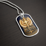 His Angels Watch Over Me Dog Tag Necklace – Christian Dog Tag Pendant with Cross and Angel Wings, Religious Gift for Men and Women - Thumbnail Image 6