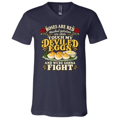 3, Navy, V-Neck T-Shirt