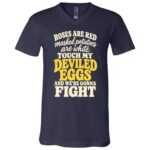 4, Navy, V-Neck T-Shirt