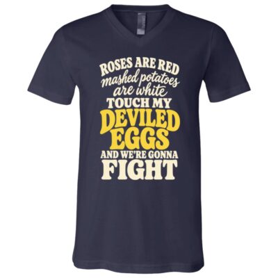 4, Navy, V-Neck T-Shirt