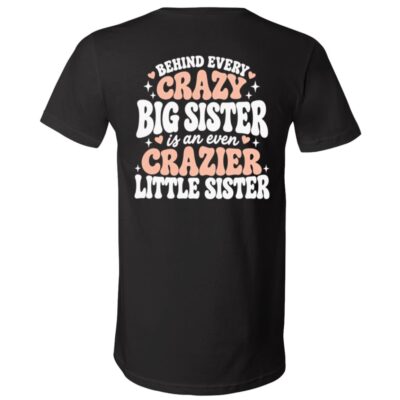 5, Black, V-Neck T-Shirt