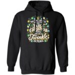 Early Christmas People Hoodie Sweatshirt – Just Let Us Twinkle in Peace, Funny Christmas Lights Crewneck, Black, Hoodie