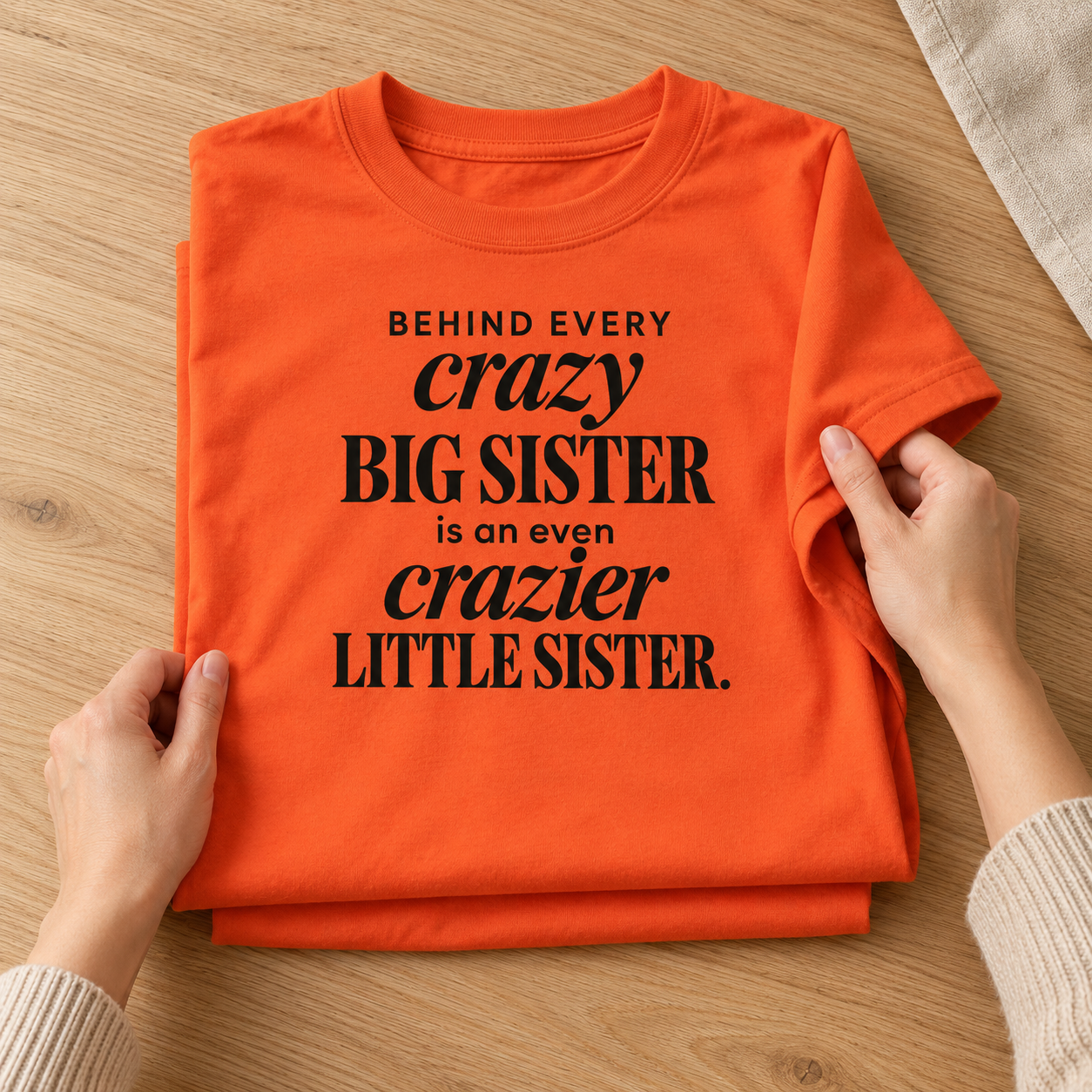 Crazy Big Sister Crazier Little Sister Shirt – Funny Sister Tee - V-neck Shirt - Youth Shirt - Image 3