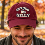 Got Too Silly Embroidered Hat - Funny Goose Twill Cap for Halloween - Thumbnail Image 5