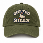 Got Too Silly Embroidered Hat - Funny Goose Twill Cap for Halloween - Thumbnail Image 6